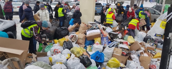 В выходные жители Барнаула сдавали на переработку накопившиеся отходы