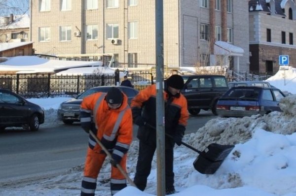 Барнаульских должников отправили на уборку снега в городе