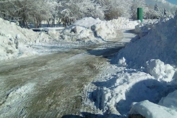 Печальное зрелище: на барнаульской аллее Победы устроили незаконную свалку снега