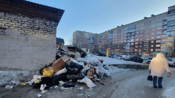 Жители Барнаула пожаловались на свалку во дворе жилого дома