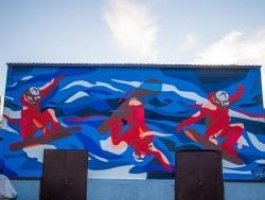 Барнаульские художники приняли участие в граффити-фестивале в Шерегеше