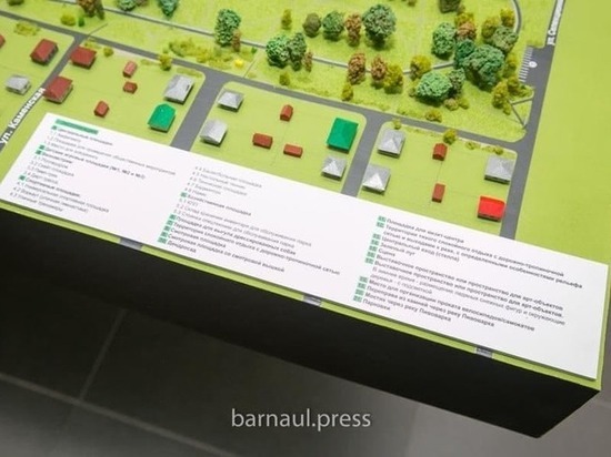 Барнаульцам показали макет благоустройства парка «Юбилейный»