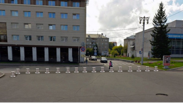 «Голубой дом» в Барнауле окружат видеокамерами и шлагбаумами. Как это будет выглядеть