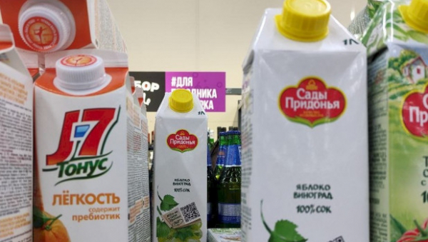 Упаковки соков стали белыми в барнаульских супермаркетах