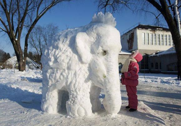 Парк Изумрудный приглашает делать снежные скульптуры